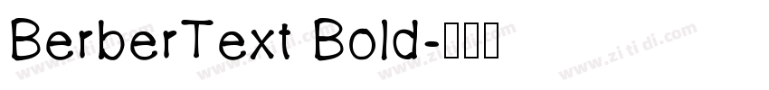 BerberText Bold字体转换